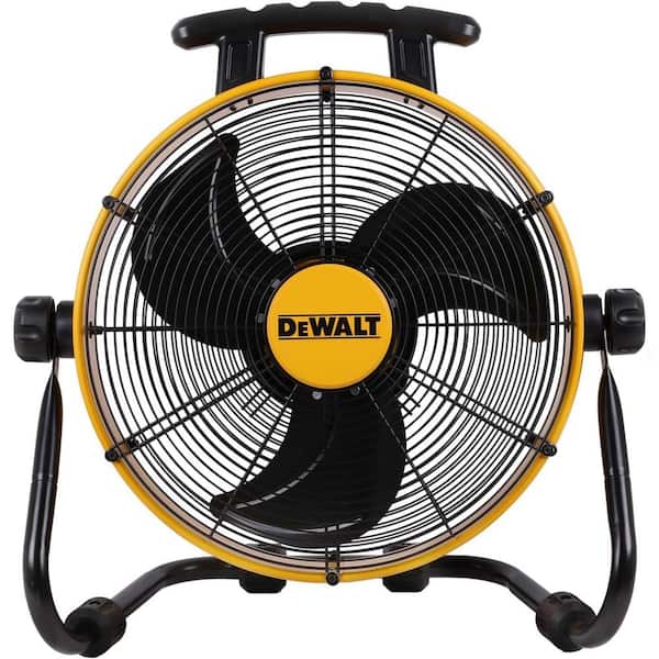 18 in. Floor Fan High Velocity with 3 Speed, Heavy Duty Air Circulator, Yellow