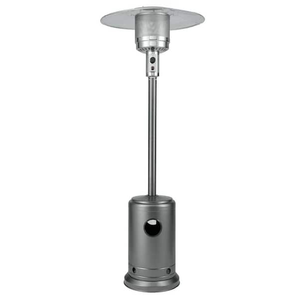 48,000 BTU Hammered Platinum Propane Standing Patio Heater