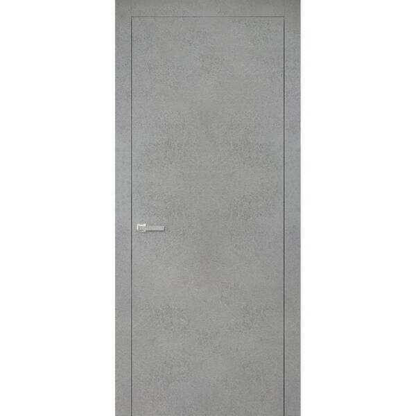 Sartodoors 0010 42 in. x 84 in. Right-Hand/Inswing Solid Concrete Single Prehung Interior Door with Hardware