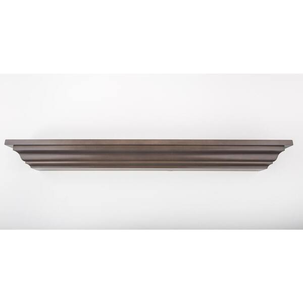 Unbranded 48 in. L x 5 in. D Floating Grey Crown Molding Decorative Ledge Shelf