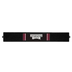 NCAA 3.25 in. x 24 in. Black Vinyl Mississippi State University Drink Mat