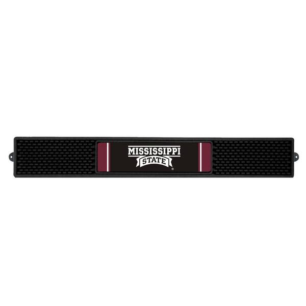 FANMATS NCAA 3.25 in. x 24 in. Black Vinyl Mississippi State University Drink Mat