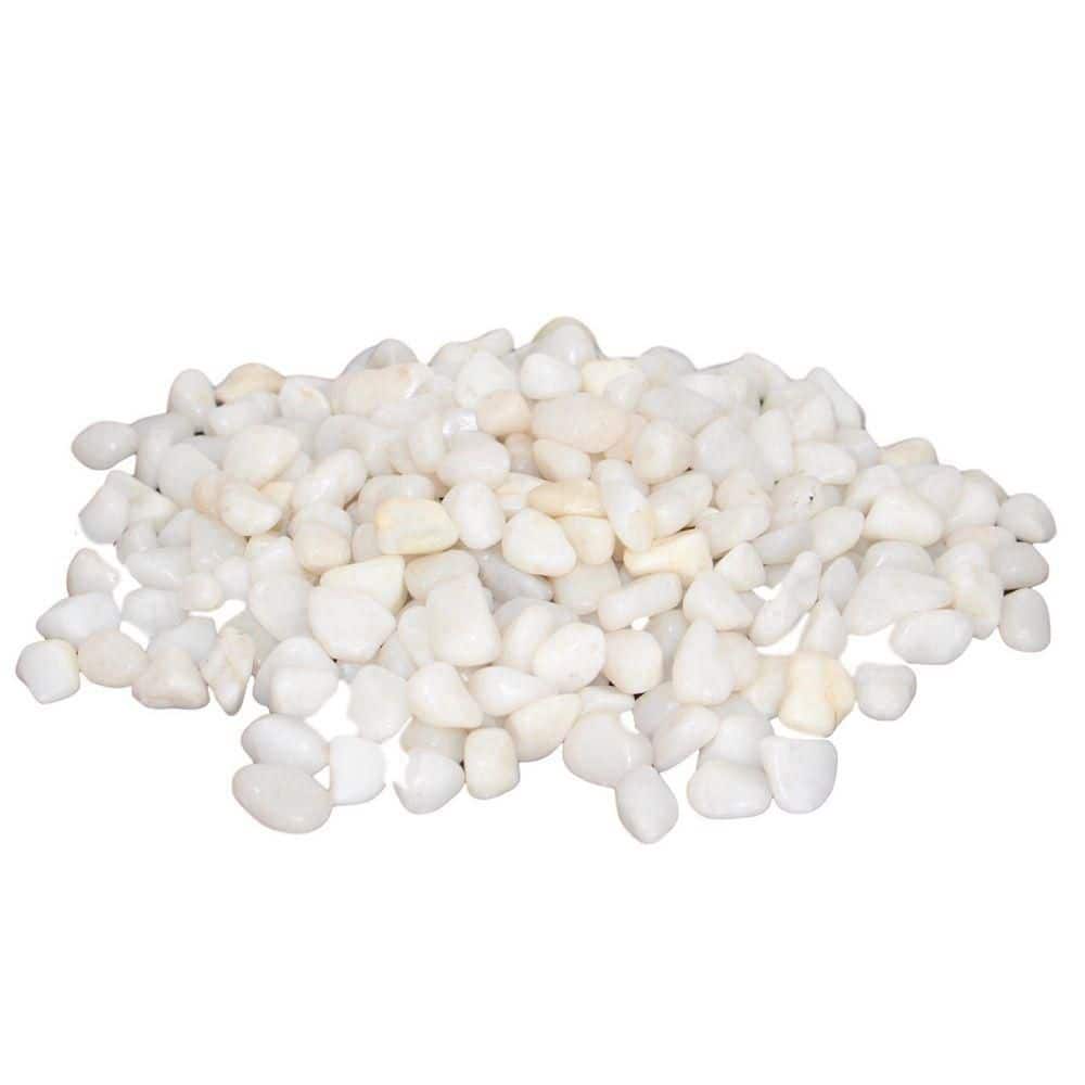 Polished Snow White Gravel 3/8 in. Landscape Decorative Stone, 20 lb. Bags, Half Pallet (55 Bags / 1,100 lbs.) price history on PriceWatchPro