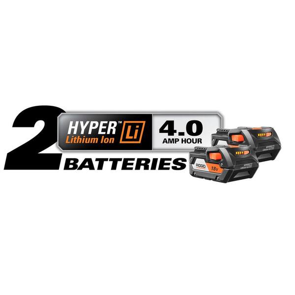 RIDGID - 18V Lithium-Ion 4.0 Ah Battery Pack (2-Pack)