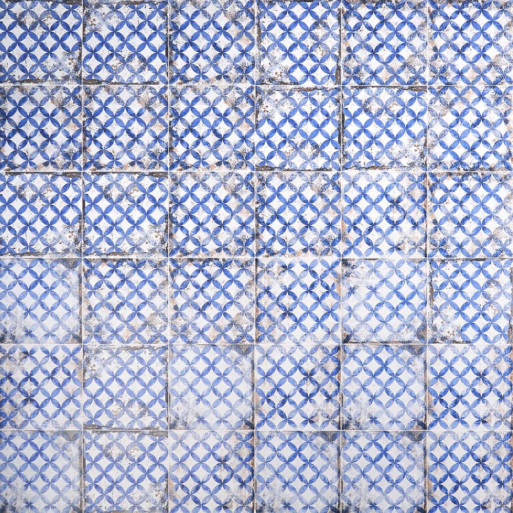 Gorham 8x8 Blue Matte Porcelain Encaustic Tile