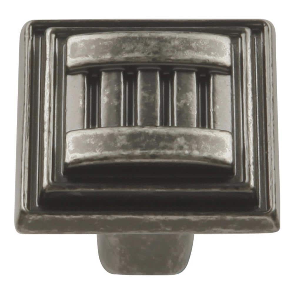 Sydney Black Nickel Square Cabinet Knob with Mounting Hardware