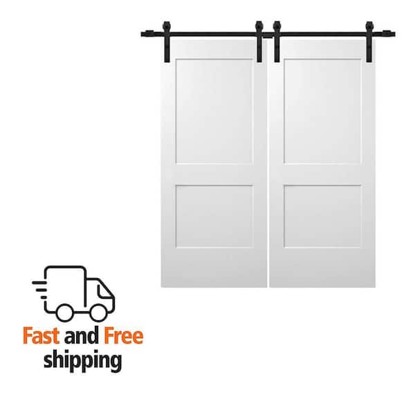 FRAME/WHAT'S TO SAY メロハーAOR MMI DOOR 72 in. x 84 in. Smooth Carrara Primed Molded MDF Sliding