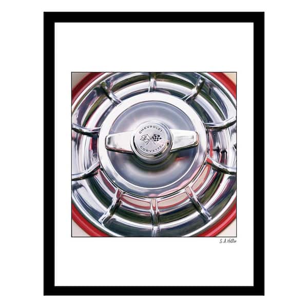 VENICE BEACH Collections Heller Photography Classic Chevy Hubcap Framed Printed by Steven A. Heller Abstract Poster Art Print 18 in. x 14 in.