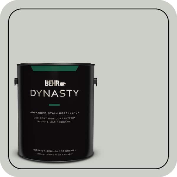BEHR DYNASTY 1 gal. #PWL-89 Silver Setting Semi-Gloss Enamel Interior Stain-Blocking Paint & Primer