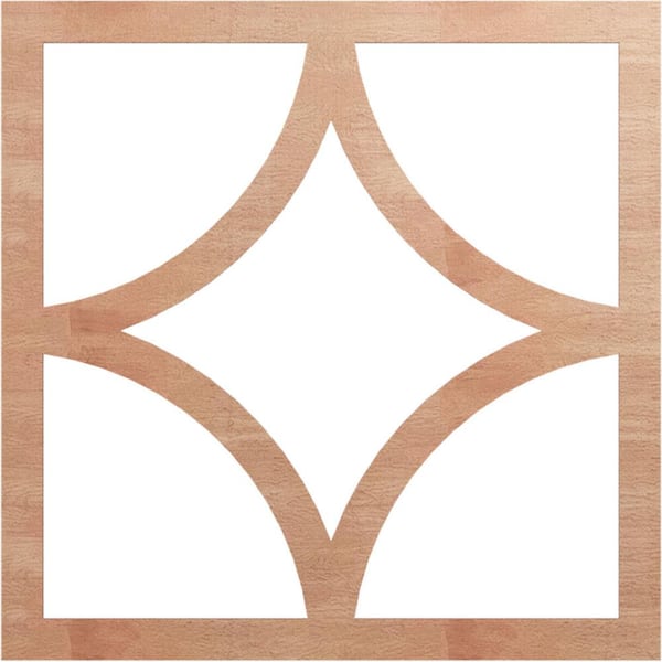 0.25 in. x 36 in. x 36 in. Wood Medallion Moulding