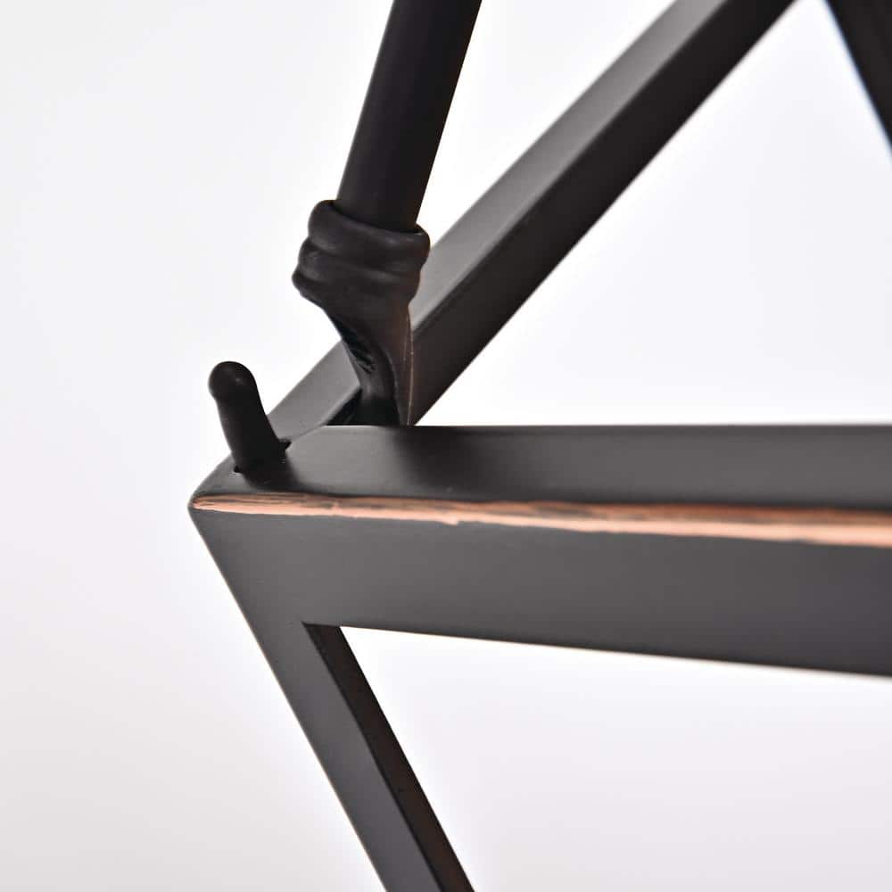 Oil Rubbed Bronze 4-Light Hexagon Cage Chandelier