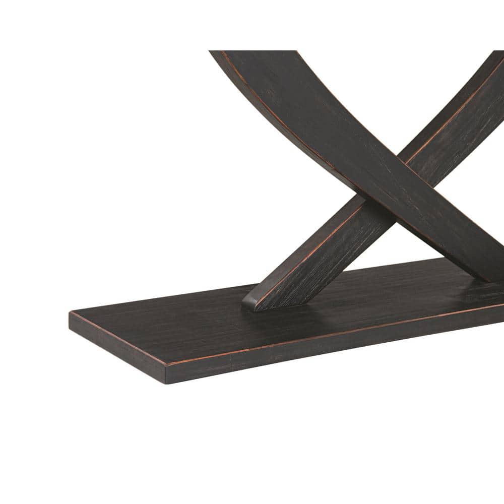 Rasmus Black Charcoal Acacia Wood Console Table
