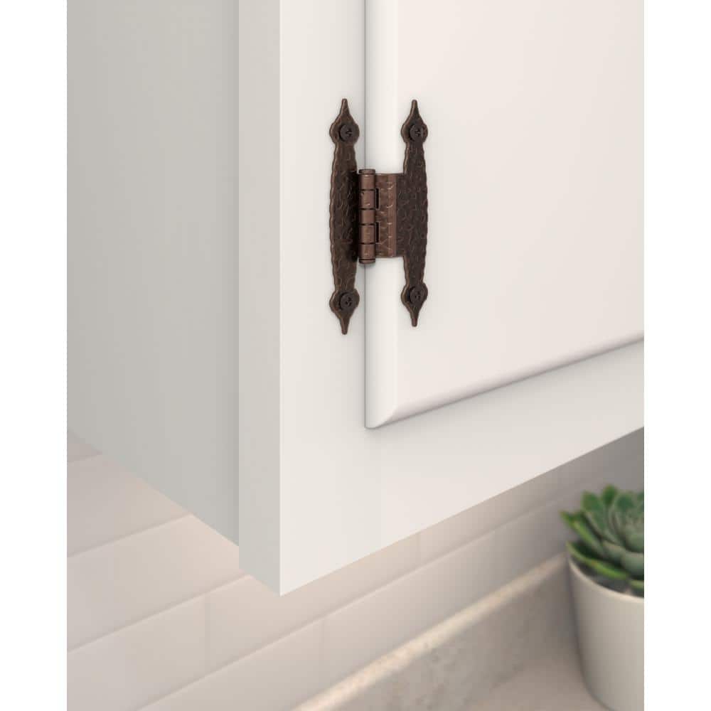 Oil-Rubbed Bronze 3/8 Inch Offset Decorative Cabinet Hinge