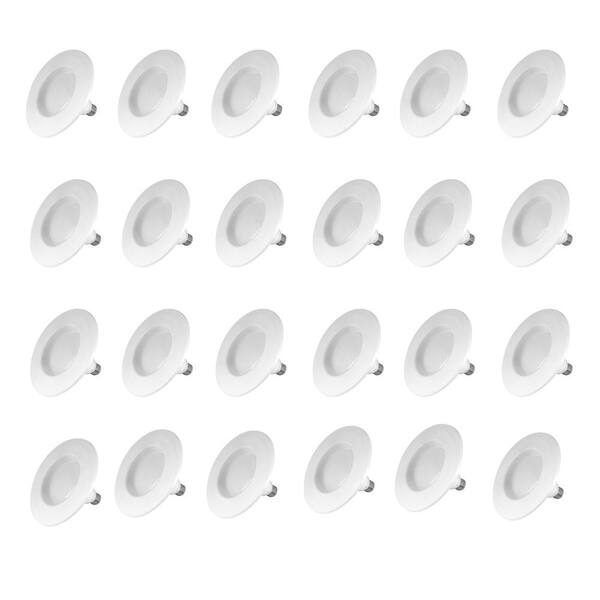 Feit Electric InstaTRIM 4 in. 45-Watt Equivalent Soft White (2700K) Dimmable LED Recessed Downlight Bulb (24-Pack)