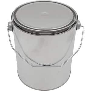 1 Gallon Silver Paint Bucket, Paint Can with Lid and Handle(Pack of 2)