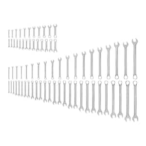 1/4 - 1-1/4 in. 6 - 32 mm Stubby and Standard Length Combination Wrench Set (71-Piece)