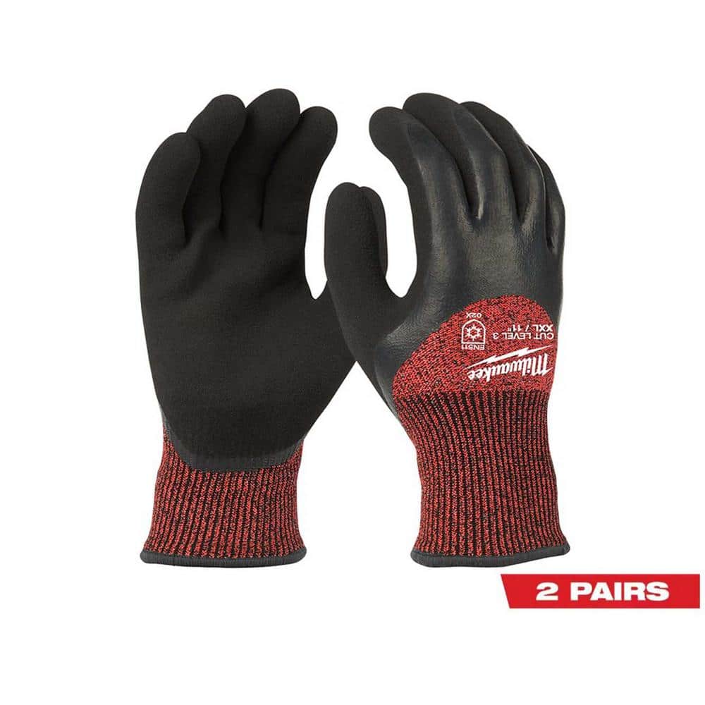 XX-Large Red Latex Level 3 Cut Resistant Insulated Winter Dipped Work Gloves (2-Pack) price history on PriceWatchPro