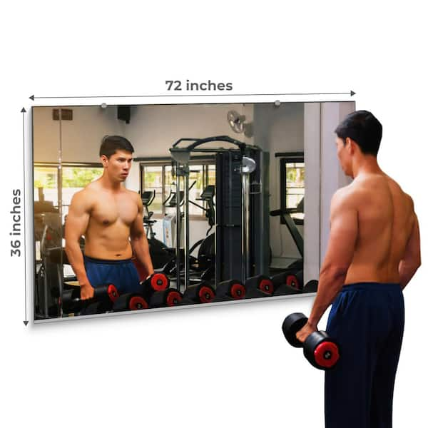 Fab Glass and Mirror HD Gym Mirror 1/4 in. Thick 36 in. W x 72 in 