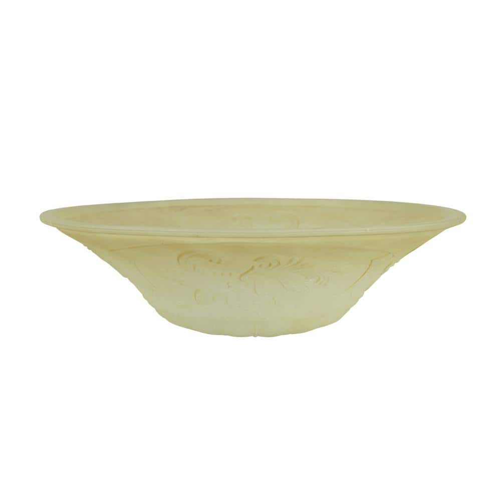 Amber Glass Torchiere Replacement Shade, 15.63" Diameter
