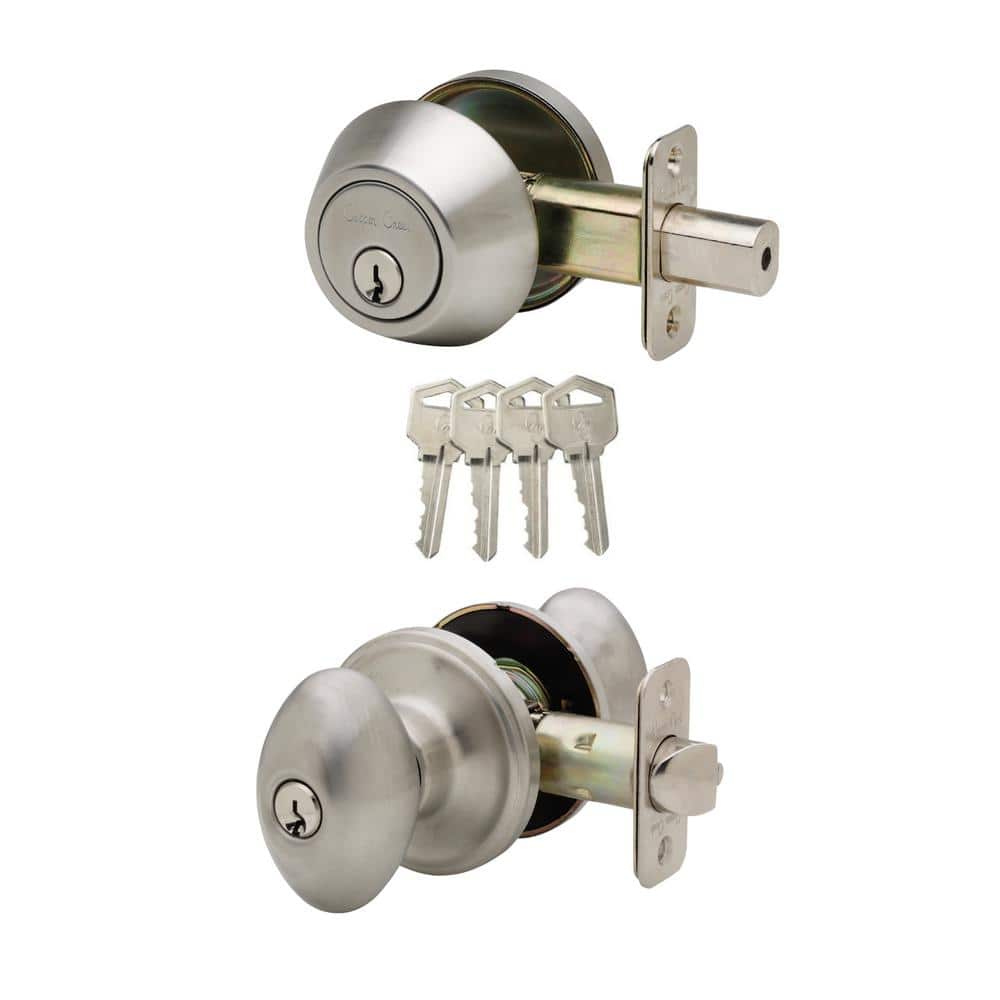 Egg Satin Stainless Entry Door Knob with Deadbolt price history on PriceWatchPro