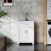 Tuscany® 24W x 21-1/4D White Cabinet & Stainless Steel Laundry