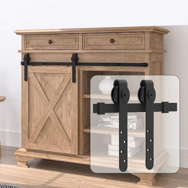 3.3 ft./39.6 in. Mini Single Barn Door Hardware Kit