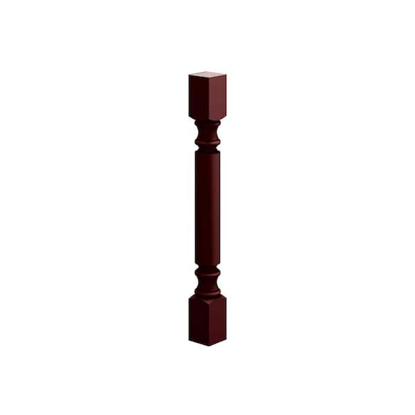 Charlotte Raised 3 in. W x 35.25 in. H x 3 in. D in Bordeaux Decorative Leg Traditional Style in Assembled Base Cabinet