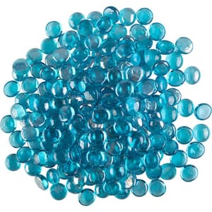 10 lb. Flat Glass Marbles, Aqua Blue