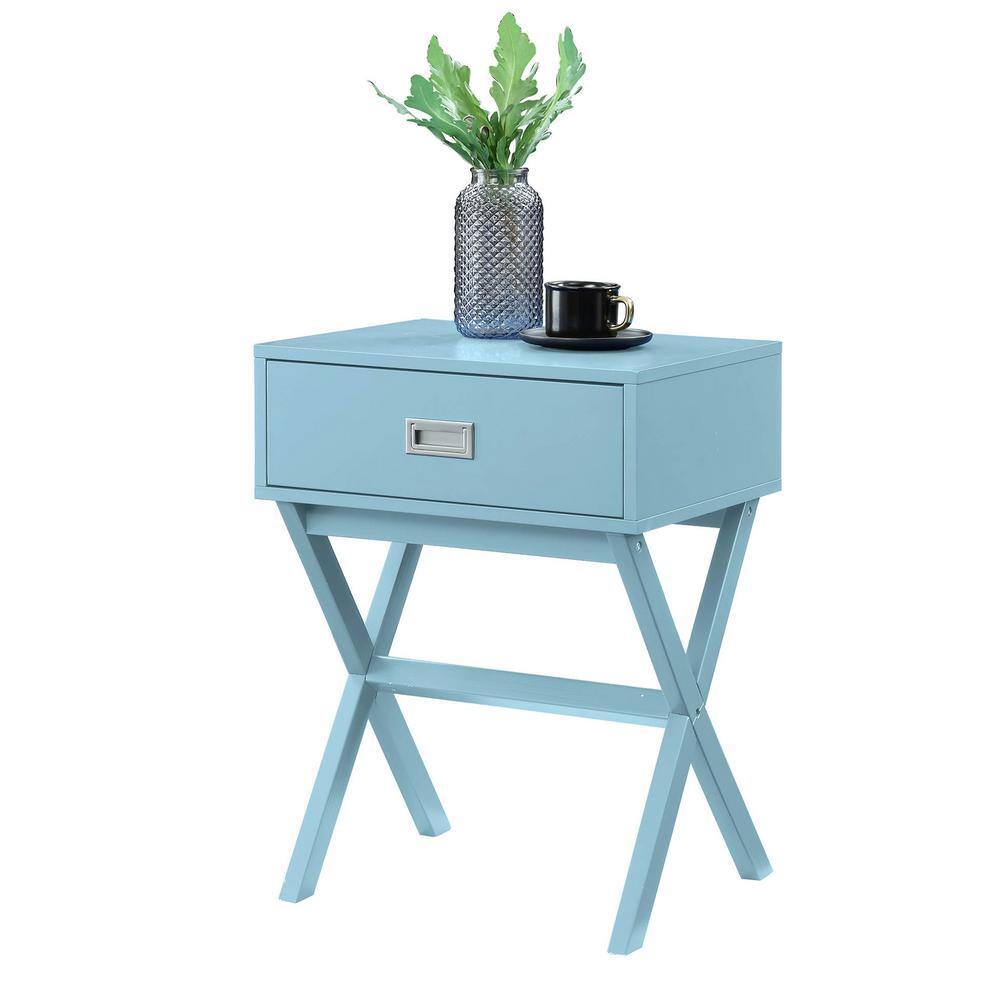Landon Sea Foam 19" Modern Storage End Table