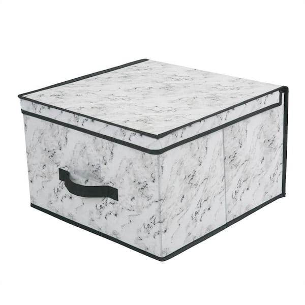 Simplify 16 in. x 16 in. x 10 Jumbo Storage Box in Marble26832MARBLE