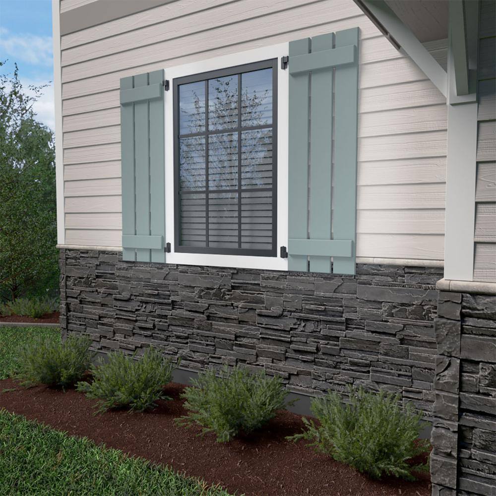 Shadow Mountain Composite Board and Batten Shutters, 17x26, Set of 2