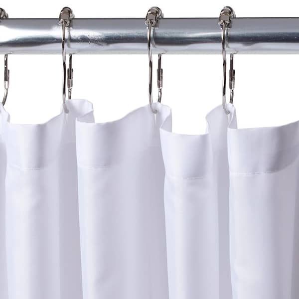 Shower Curtain Liner In White, What Length Do Shower Curtain Liners Come In