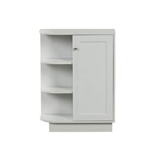 23.6 in. W x 9.7 in. D x 31.30 in. H Gray Linen Cabinet Bathroom Open Style Shelf Cabinet with Adjustable Plates