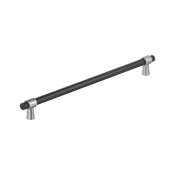 Mergence 18 in. (457 mm) Center-to-Center Matte Black/Satin Nickel Modern Appliance Pull