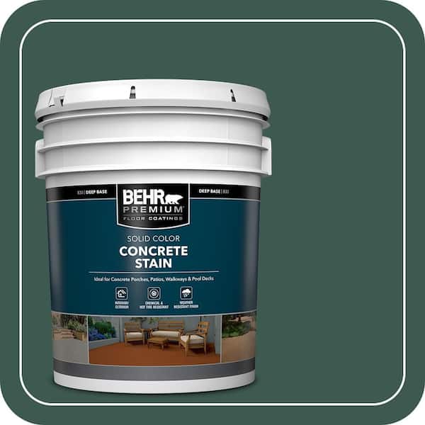 5 gal. #PFC-45 Patio Green Solid Color Flat Interior/Exterior Concrete Stain