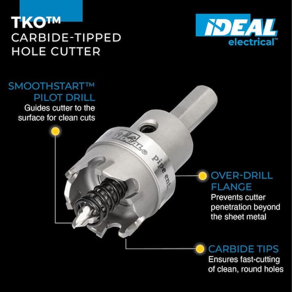 TKO 1-1/8 in. Carbide-Tipped Hole Cutter