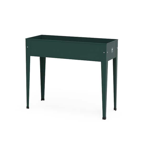Urban Planter 39.3 in. L x 15.7 in. D x 33 in. H Green Galvanized Steel Raised Garden