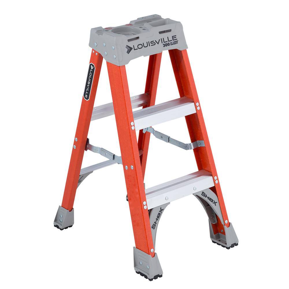 UPC 728865025708 product image for Louisville Ladder 3 ft. Fiberglass Step Ladder with 300 lbs. Load Capacity Type  | upcitemdb.com
