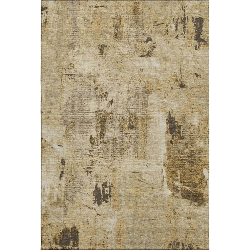 Mayfield Premium Machine Washable Abstract AMF989 Beige 3 ft. x 4 ft. Area Rug price history on PriceWatchPro