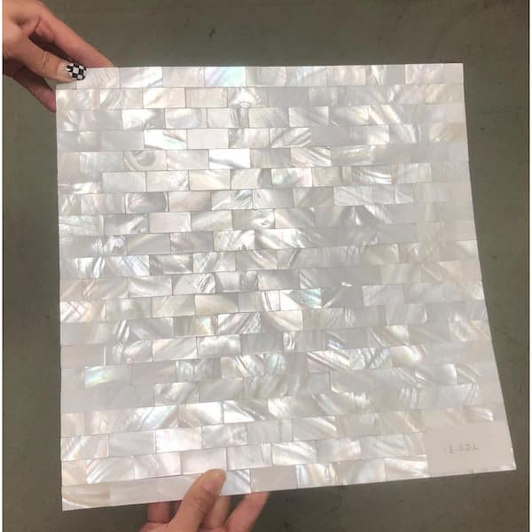 Art3d 6-Sheets Peel and Stick Mother of Pearl Shell Mosaic Tile for Kitchen  Backsplashes 12 in. x 12 in A186hd91P6 - The Home Depot