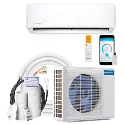 DIY 23,000 BTU 2-Ton 1-Zone 20.5 SEER Ductless Mini-Split AC and Heat Pump with 24K & 25ft Line