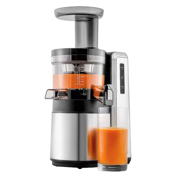 Hurom 16.9 fl. oz. Silver Slow Juicer with Slow Squeeze Technology HZ-SBB17 - The Home Depot