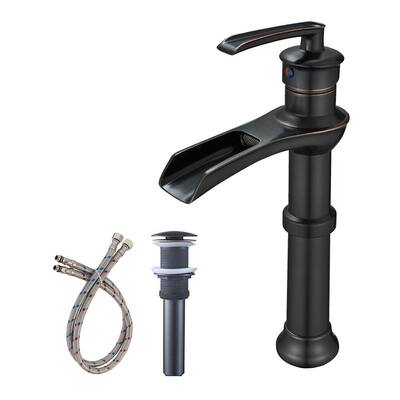 12" Waterfall Bathroom Faucet Chrome/Brushed Nickel/Oil Rubbed Bronze Vessel Tap