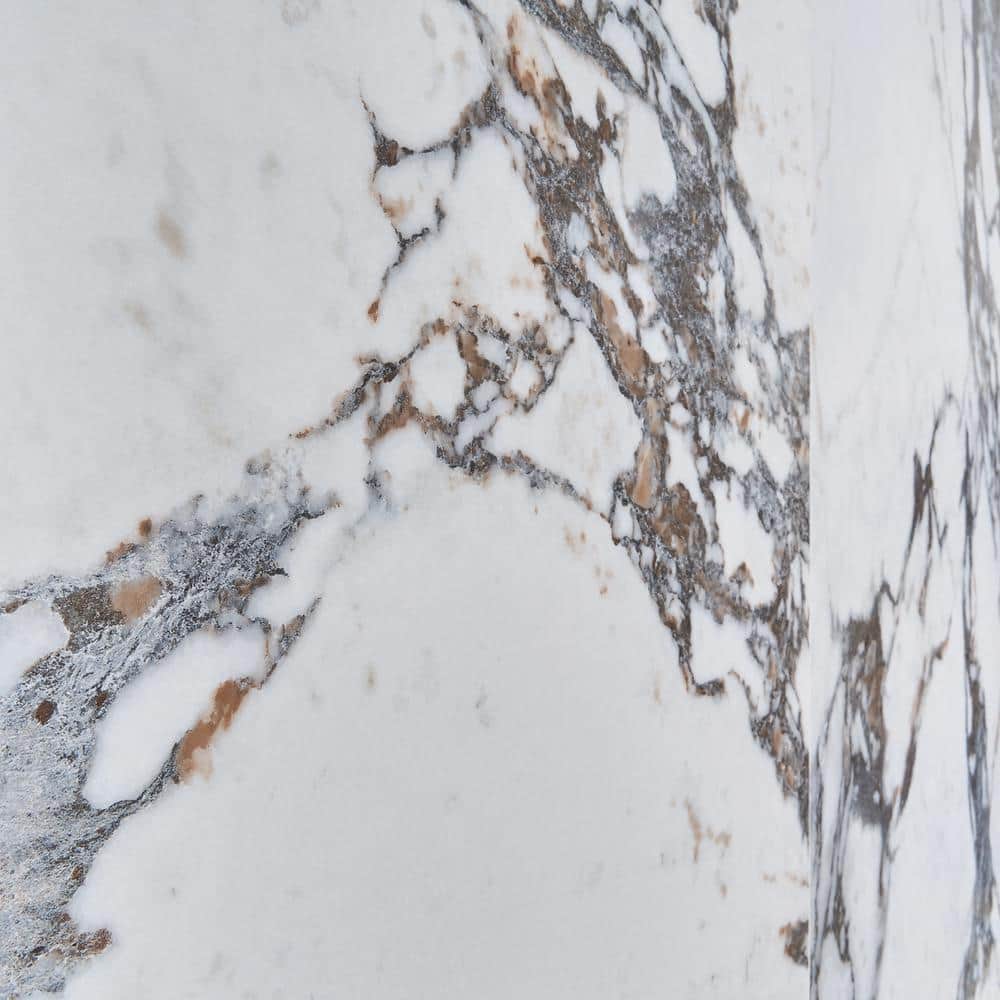 Signature 48x48 White Marble Look Satin Porcelain Tile