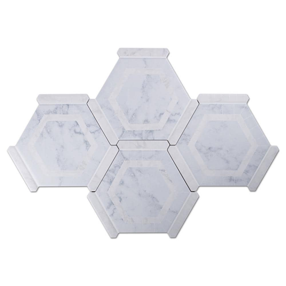 Ibiza Blue Hexagon 8.58 in. x 9.89 in. Matte Porcelain Tile Sample price history on PriceWatchPro