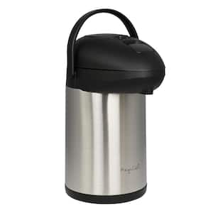 12 Cup Stainless Steel Silver Vacuum Body Pump Cap Air Pot