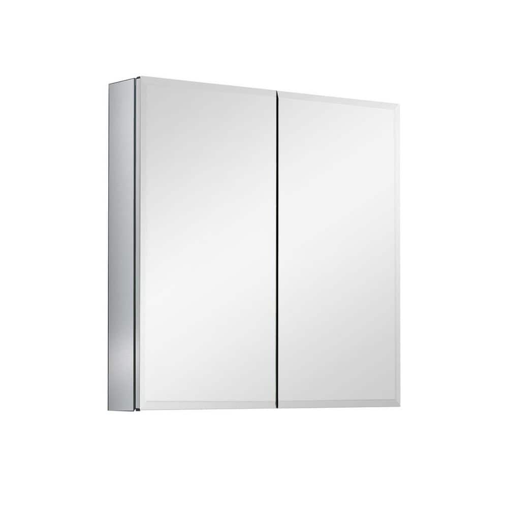 Series 30 in. W x 26 in. H Rectangular Aluminum Medicine Cabinet with Mirro