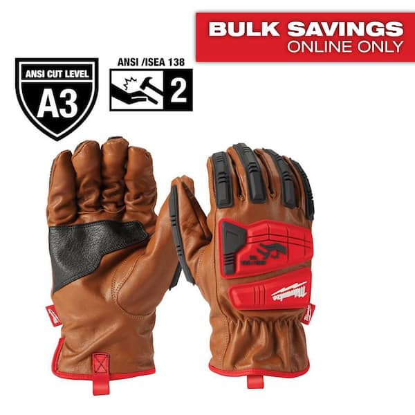 Milwaukee Medium Level 3 Cut Resistant Goatskin Leather Impact Gloves
