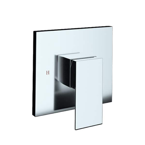 Single-Handle 1-Spray Wall Mount Shower Faucet 1.5 GPM with Pressure Balance in Chrome (Valve Included)