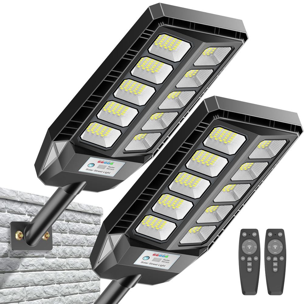 2000 Lumen 220 Degree Black Motion Sensing Dusk to Dawn Integrated LED Flood Light 2 Pack price history on PriceWatchPro